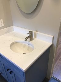 Small vanity sink and faucet